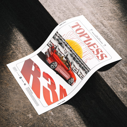 Red TOPLESS SKYLINE - Poster
