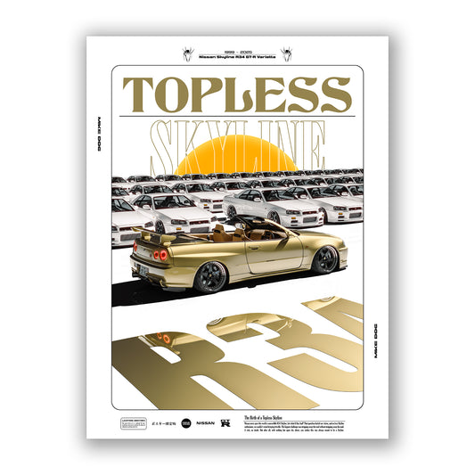 Gold TOPLESS SKYLINE - Poster