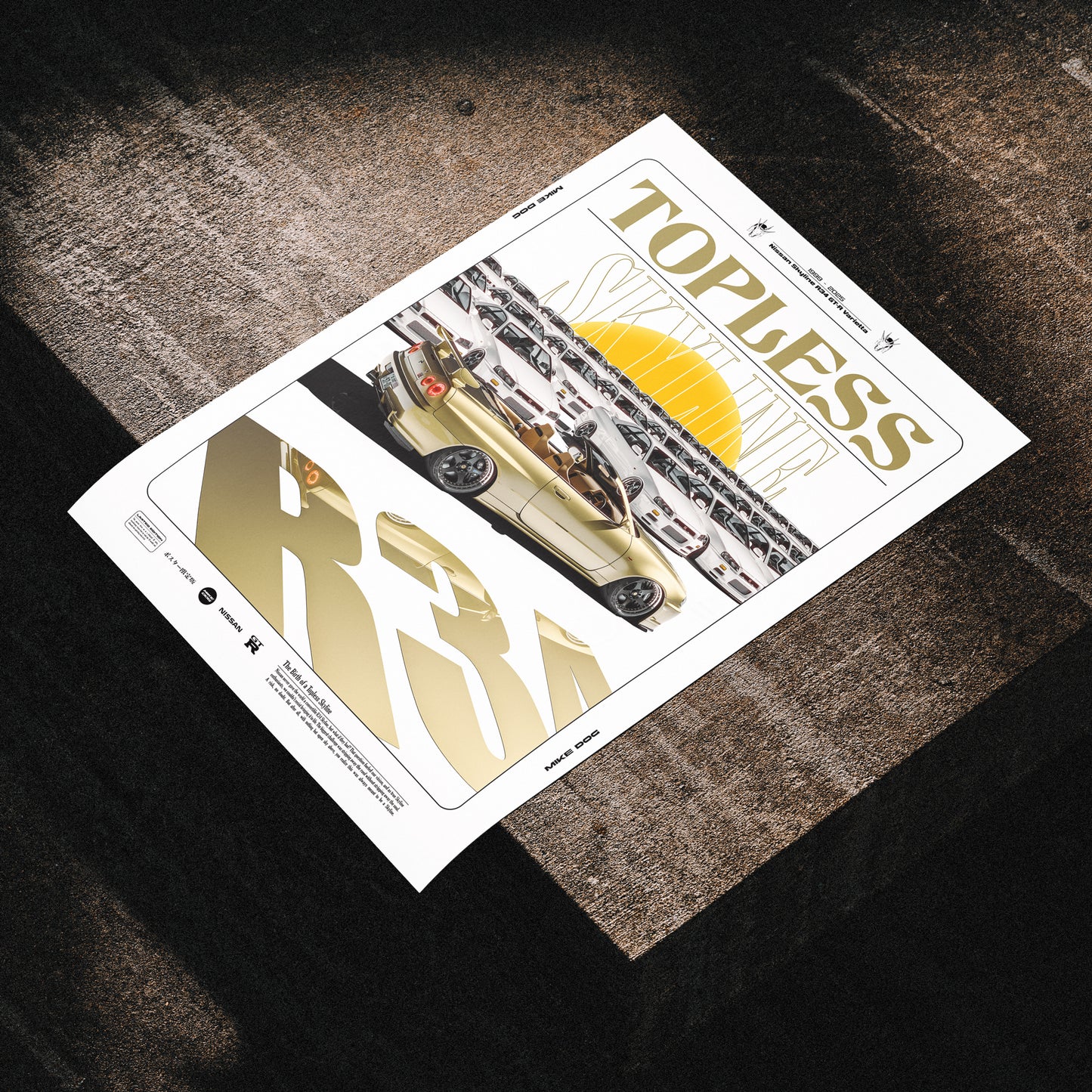 Gold TOPLESS SKYLINE - Poster