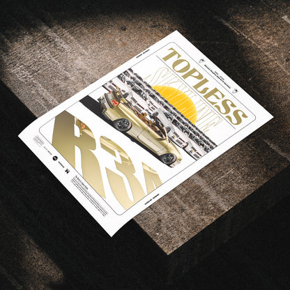 Gold TOPLESS SKYLINE - Poster