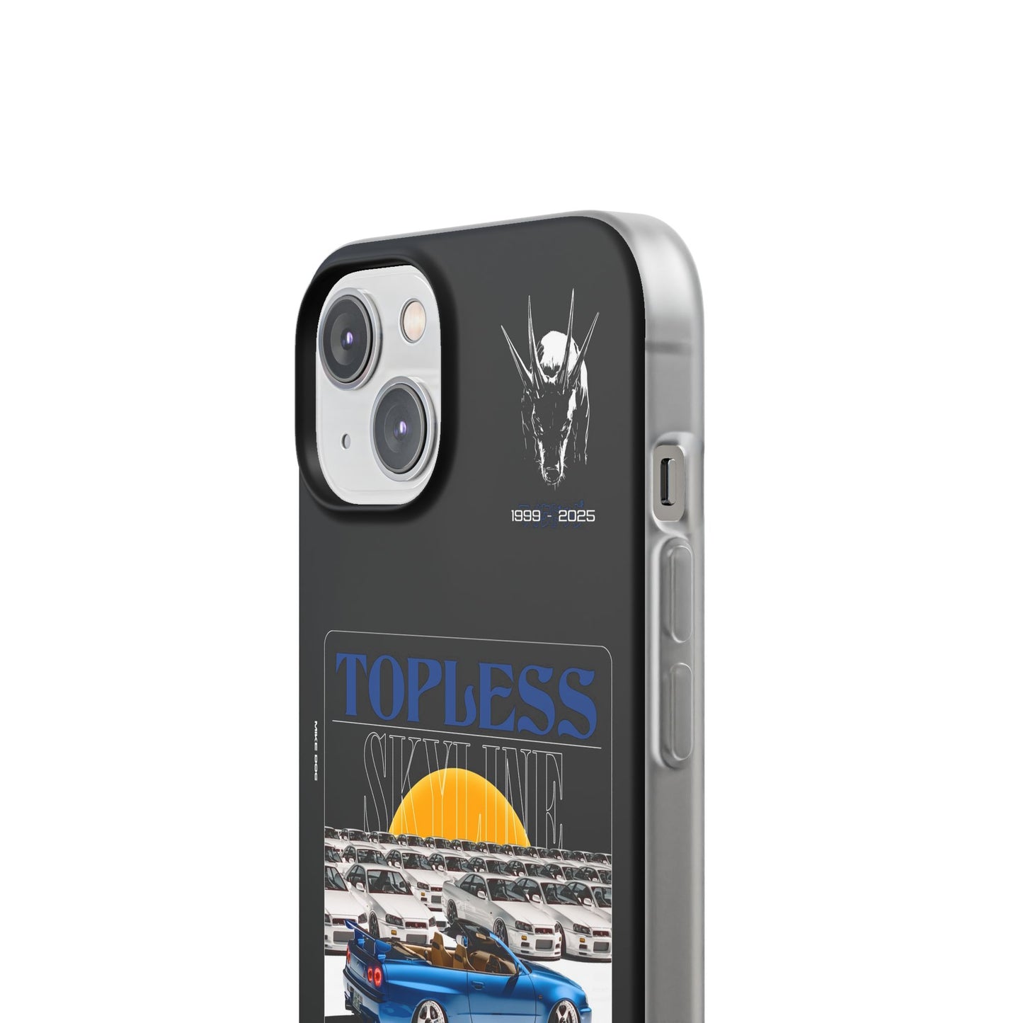 Blue TOPLESS SKYLINE - iPhone Case