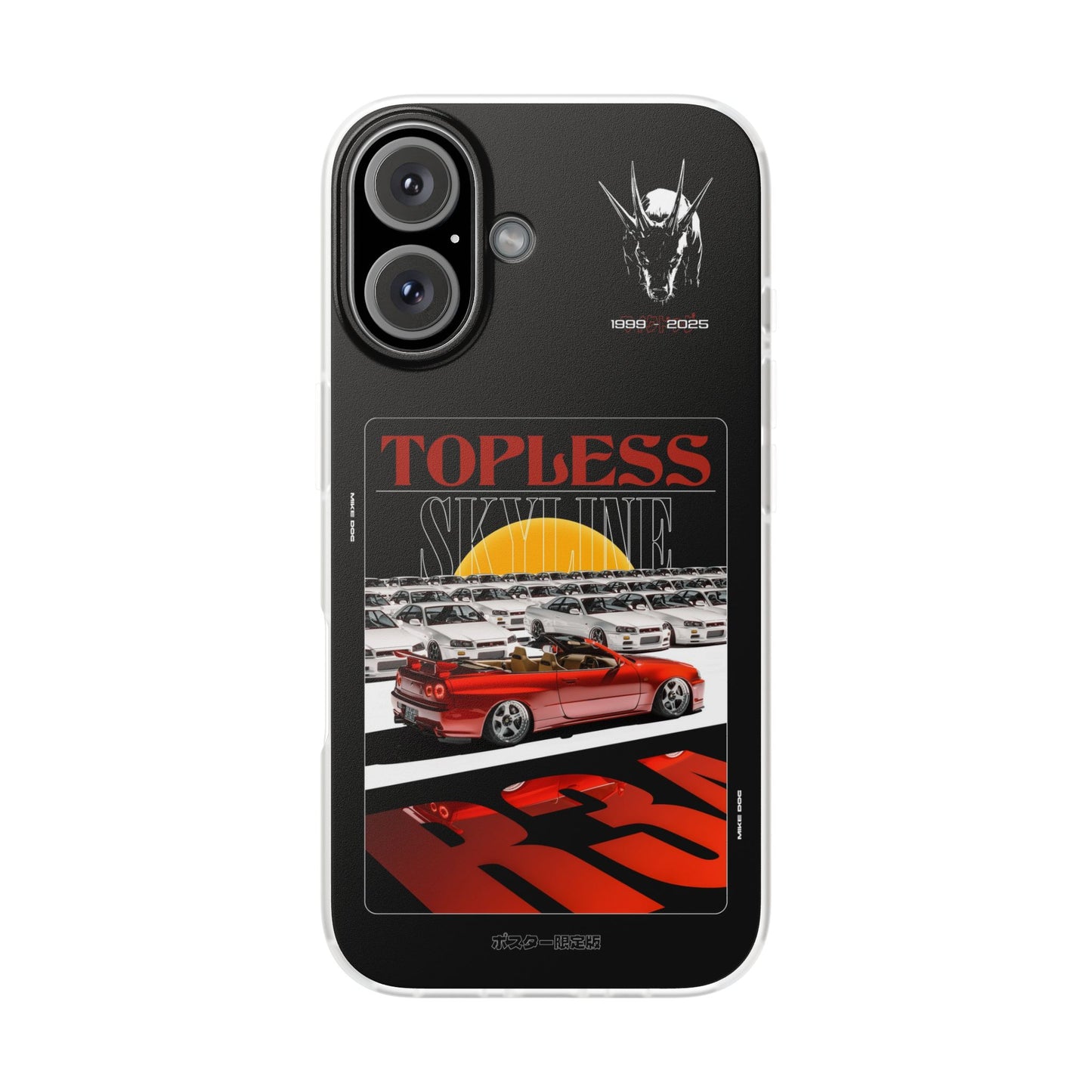 Red TOPLESS SKYLINE - iPhone Case