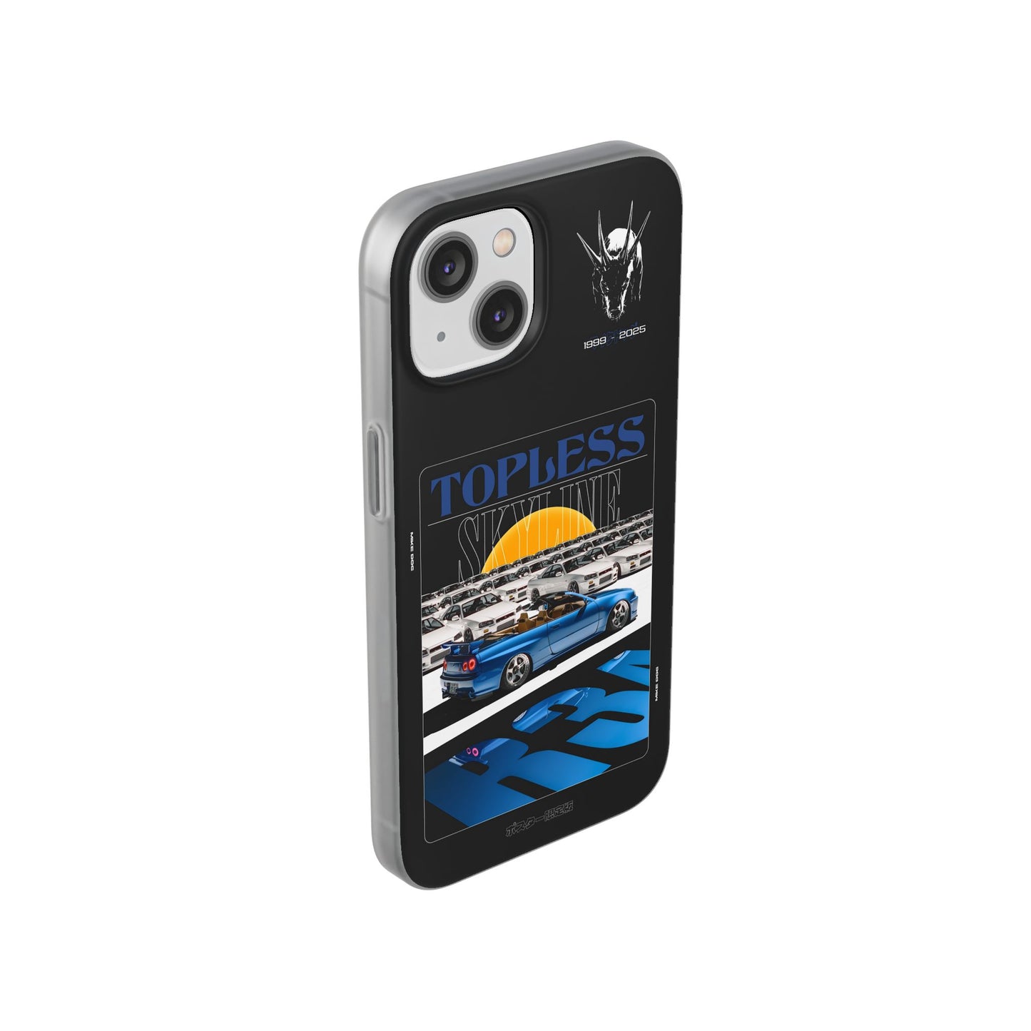 Blue TOPLESS SKYLINE - iPhone Case