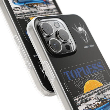 Blue TOPLESS SKYLINE - iPhone Case