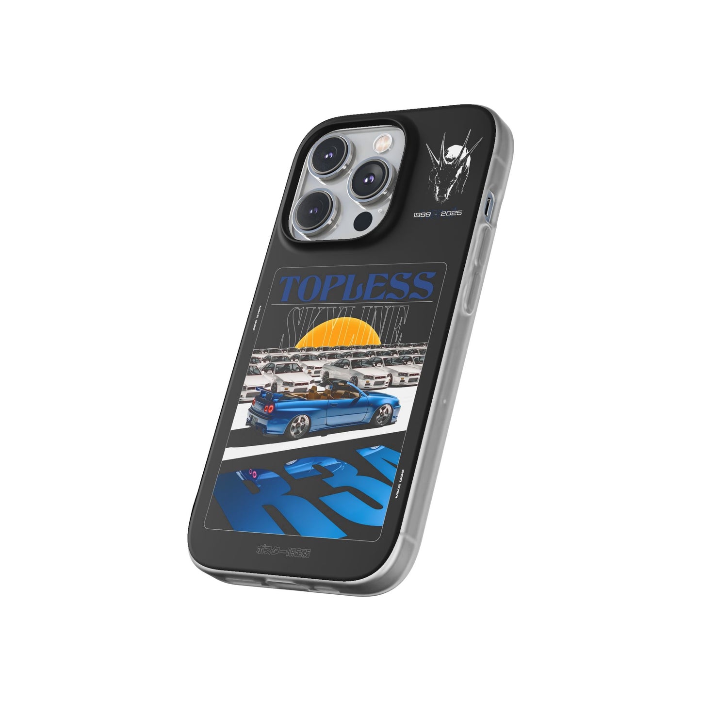 Blue TOPLESS SKYLINE - iPhone Case