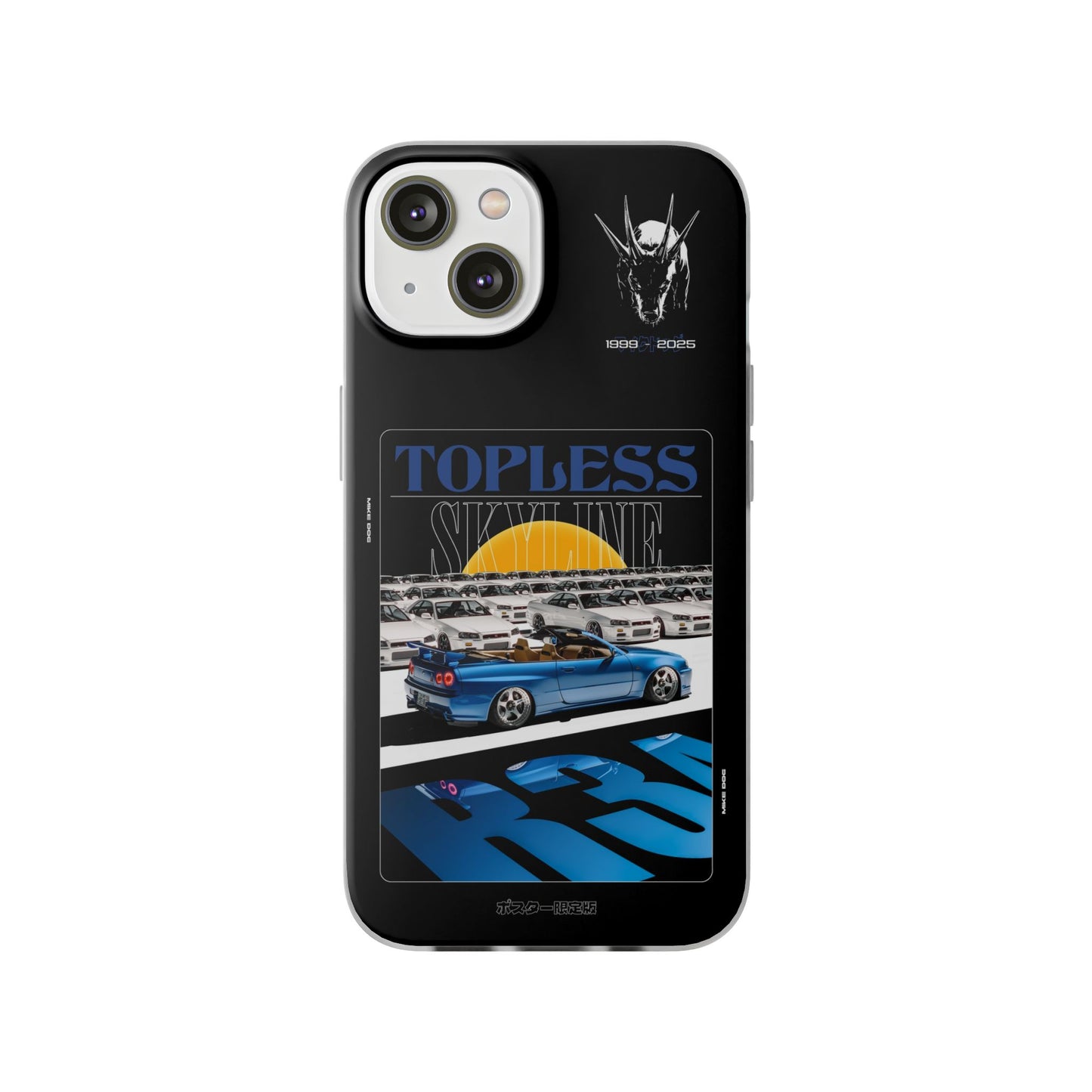 Blue TOPLESS SKYLINE - iPhone Case