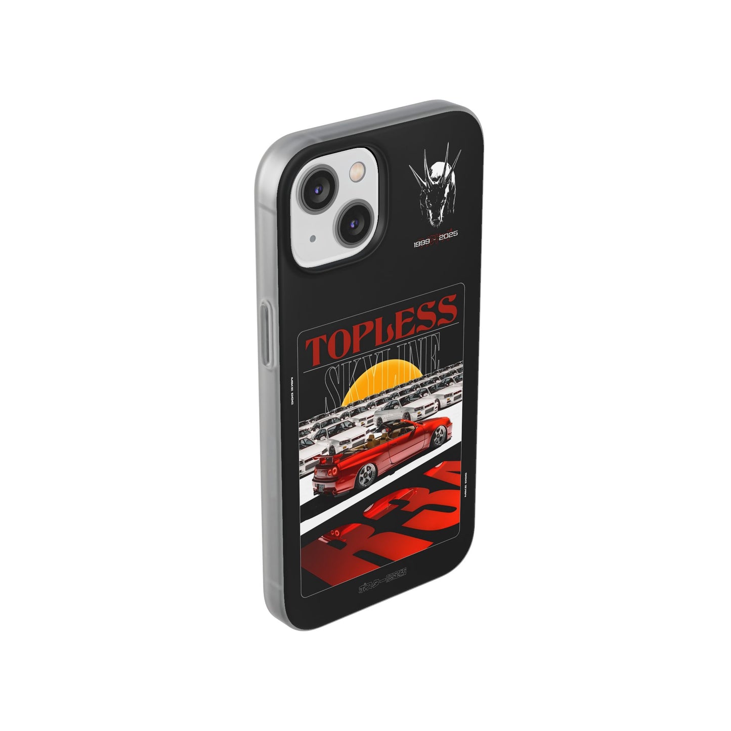 Red TOPLESS SKYLINE - iPhone Case