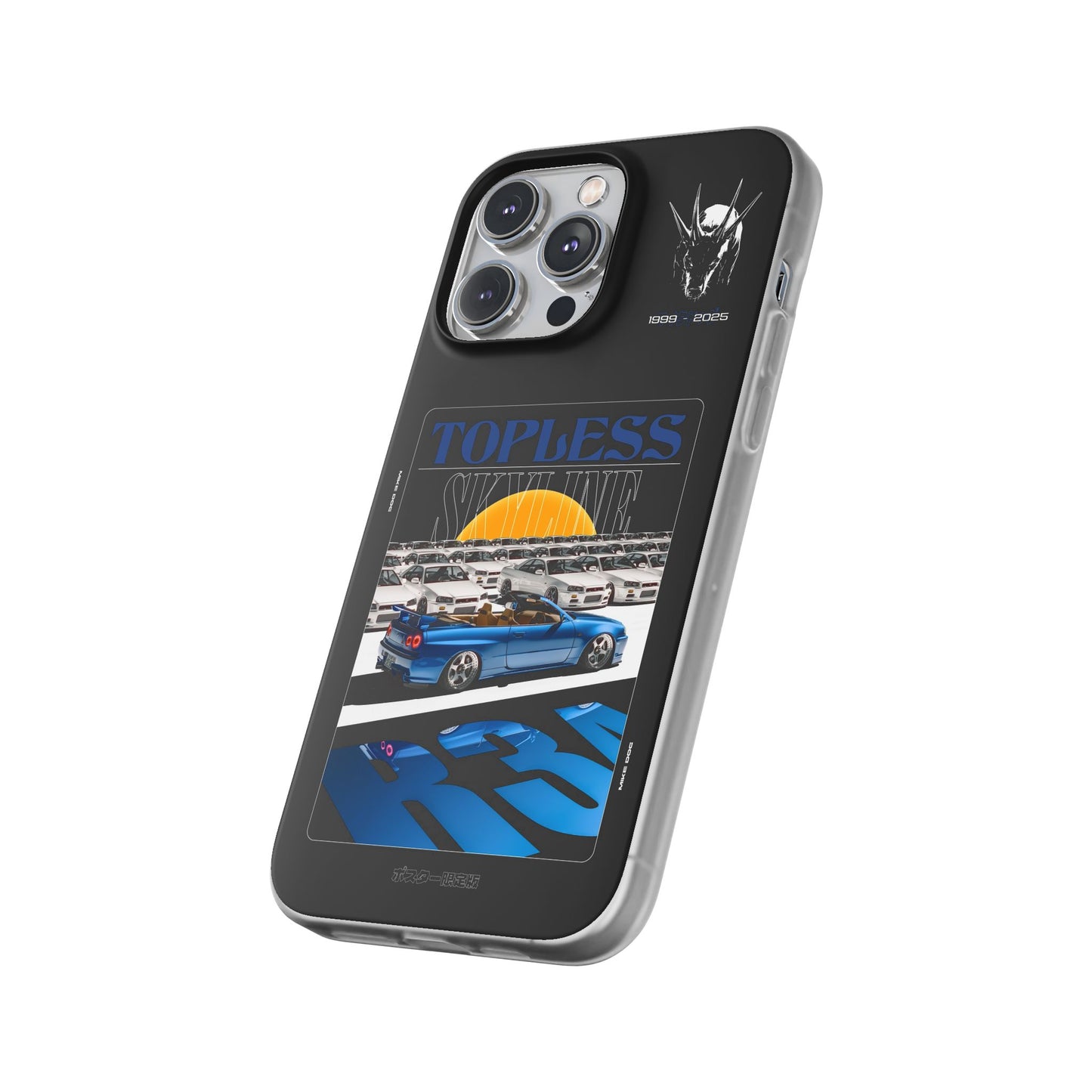Blue TOPLESS SKYLINE - iPhone Case