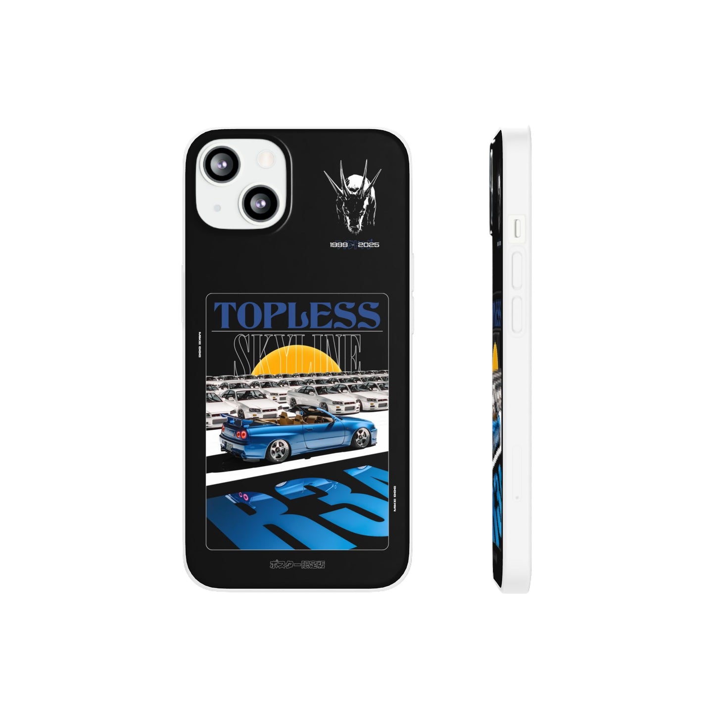 Blue TOPLESS SKYLINE - iPhone Case