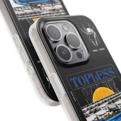 Blue TOPLESS SKYLINE - iPhone Case