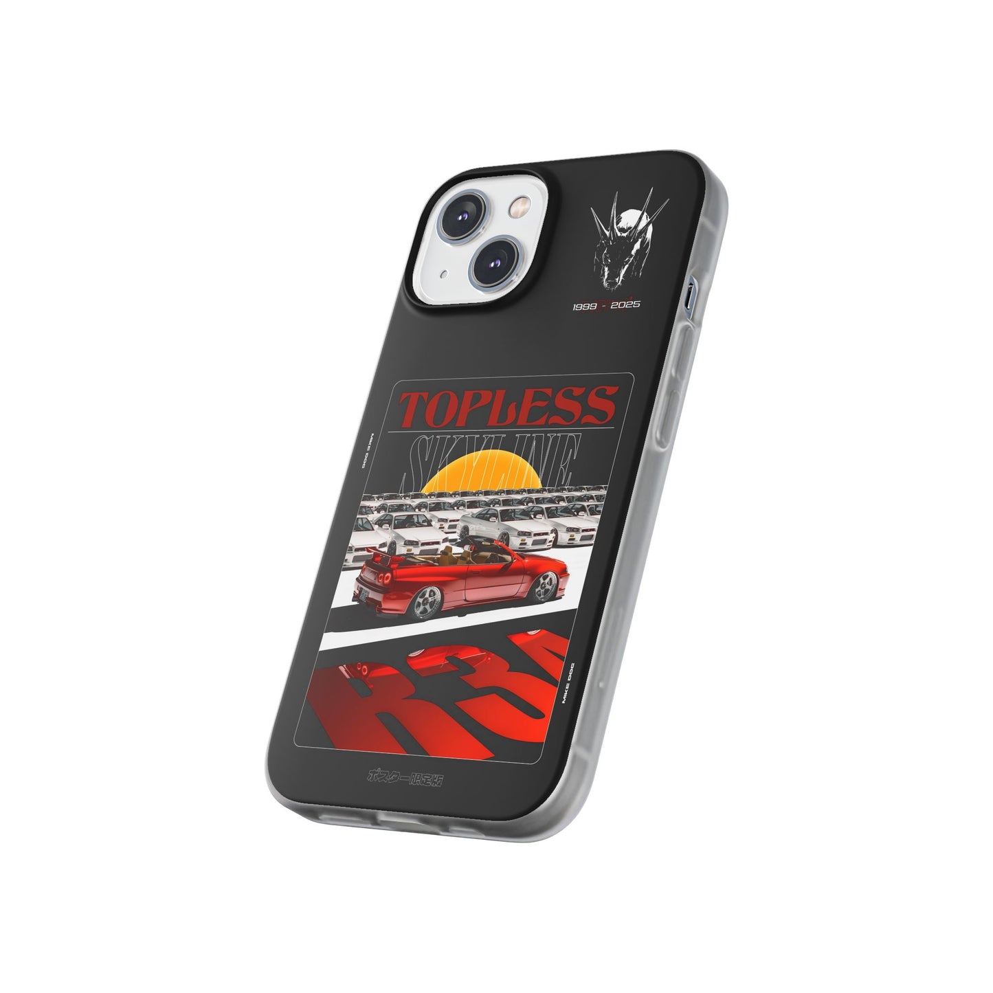 Red TOPLESS SKYLINE - iPhone Case