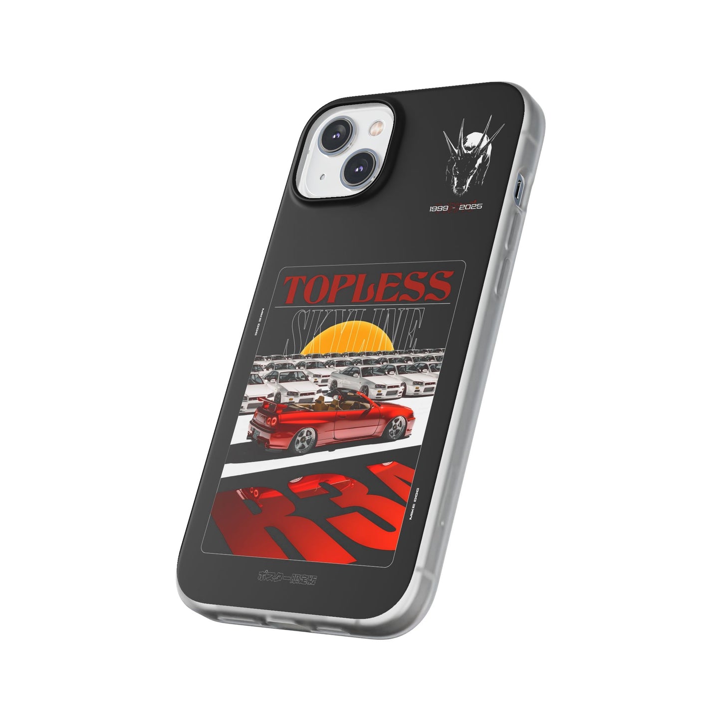 Red TOPLESS SKYLINE - iPhone Case