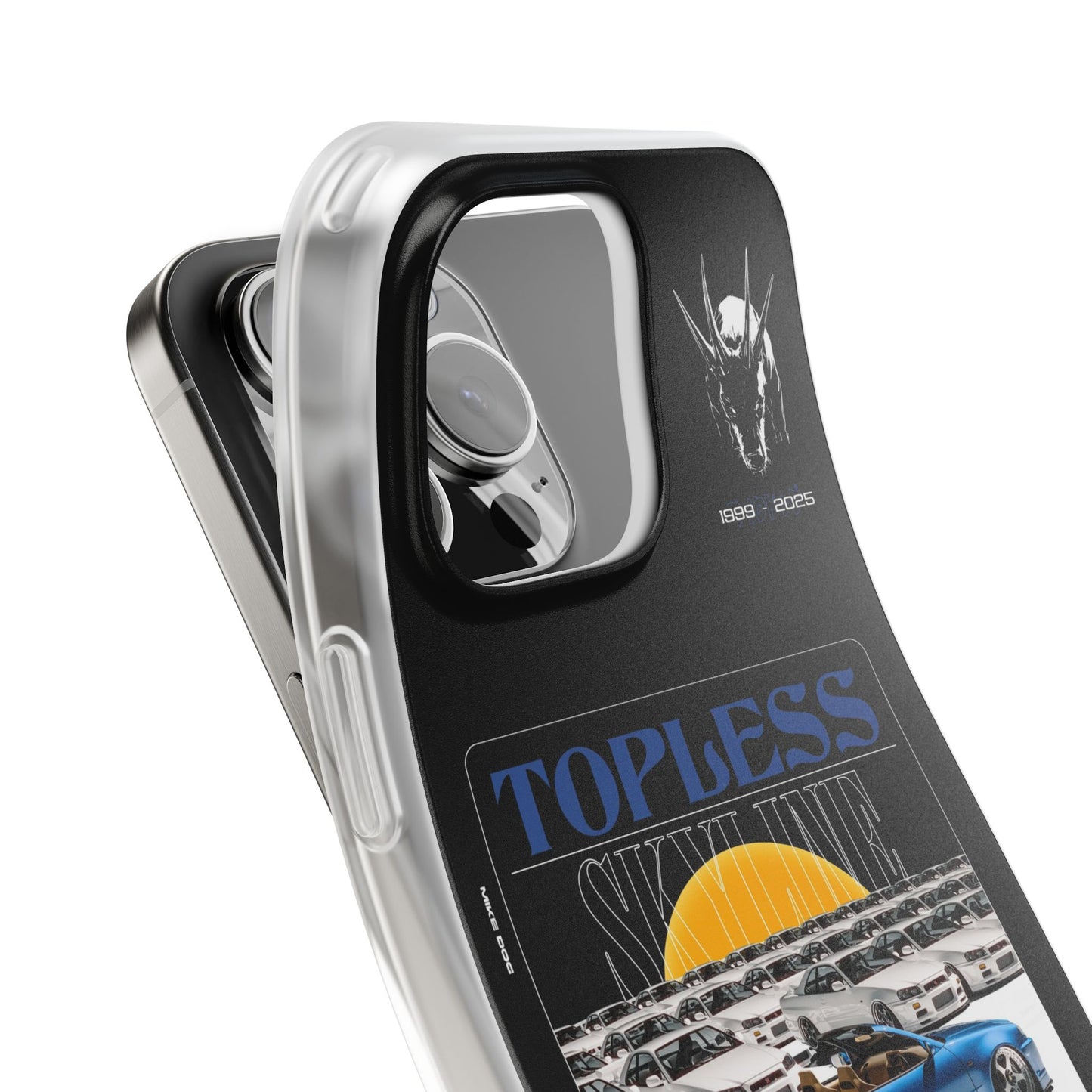 Blue TOPLESS SKYLINE - iPhone Case