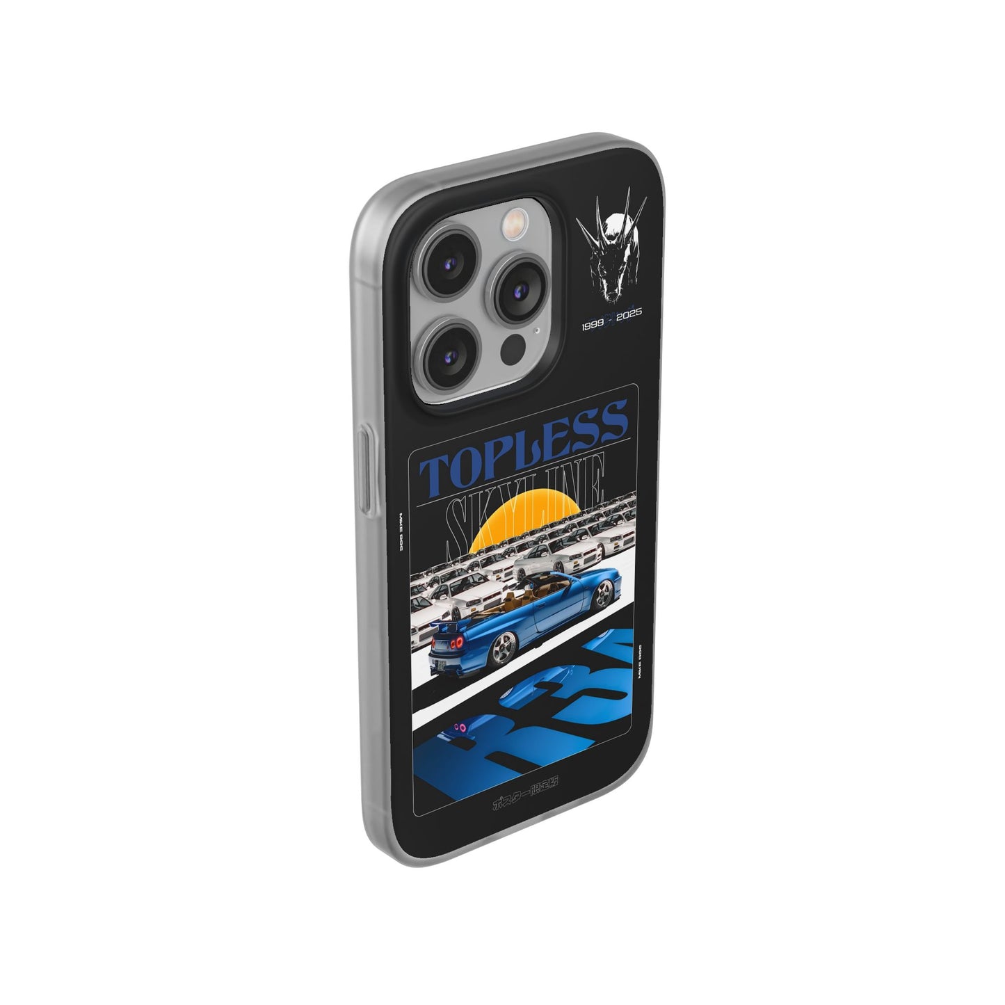 Blue TOPLESS SKYLINE - iPhone Case