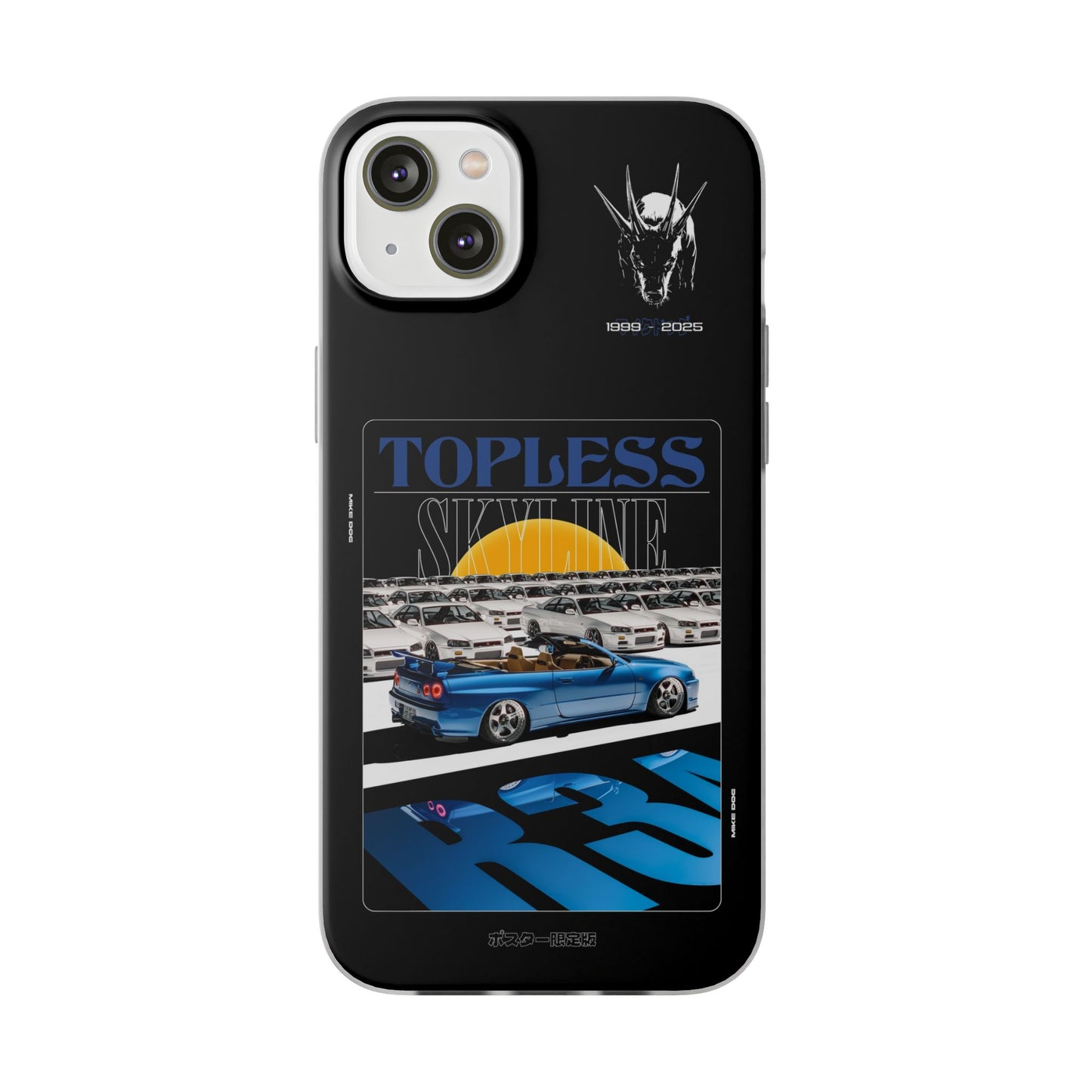 Blue TOPLESS SKYLINE - iPhone Case