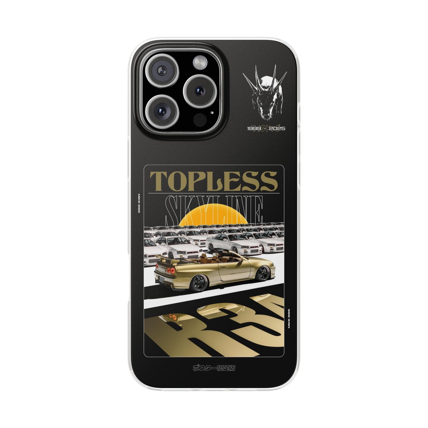 Gold TOPLESS SKYLINE - iPhone Case