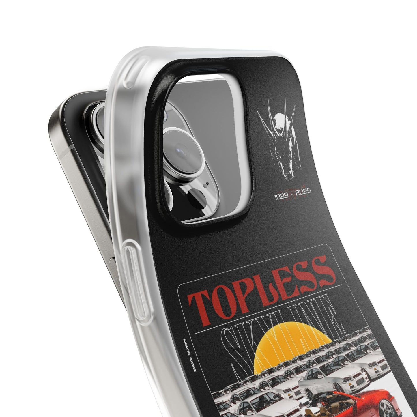 Red TOPLESS SKYLINE - iPhone Case