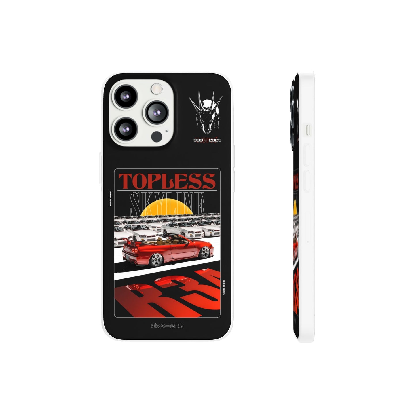 Red TOPLESS SKYLINE - iPhone Case