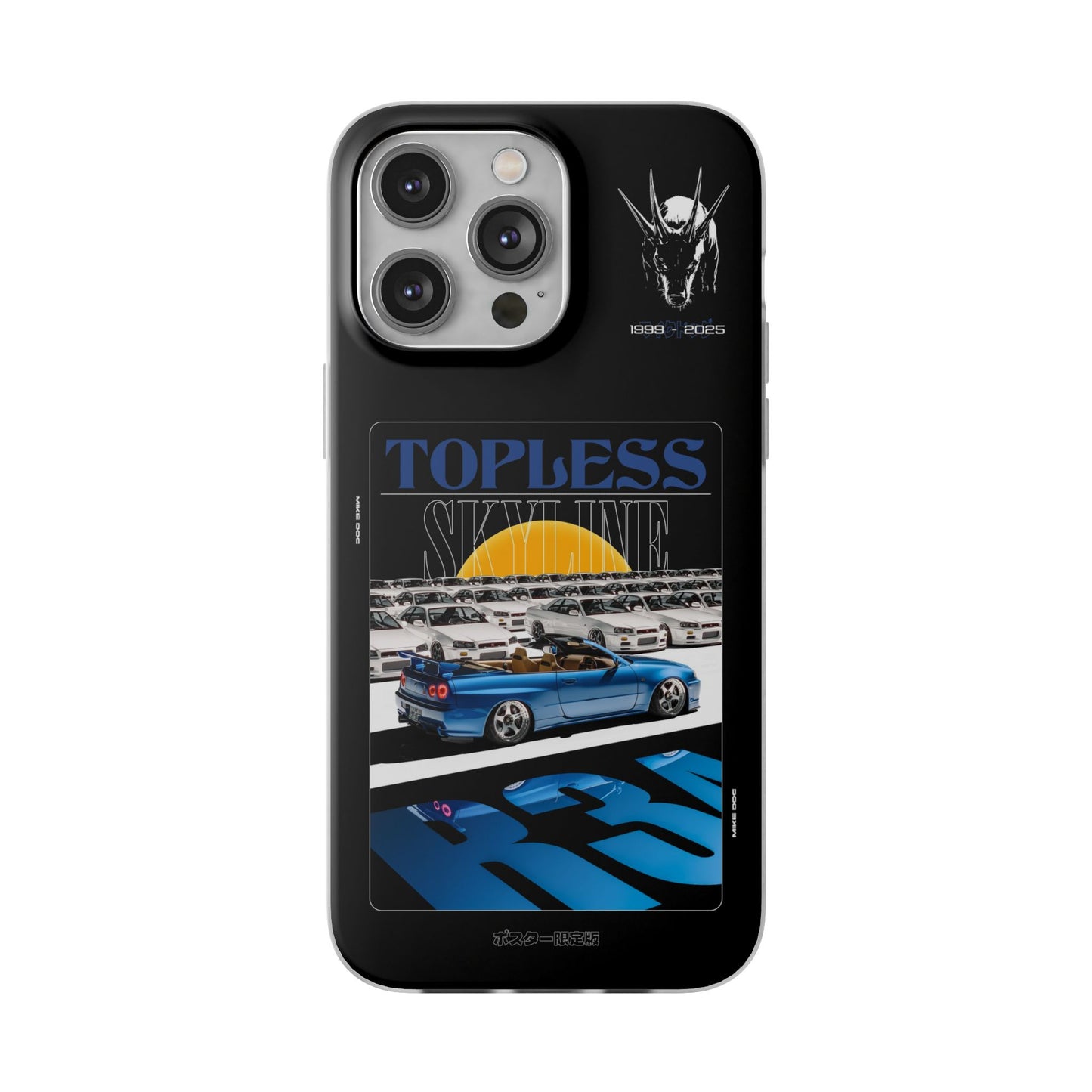 Blue TOPLESS SKYLINE - iPhone Case