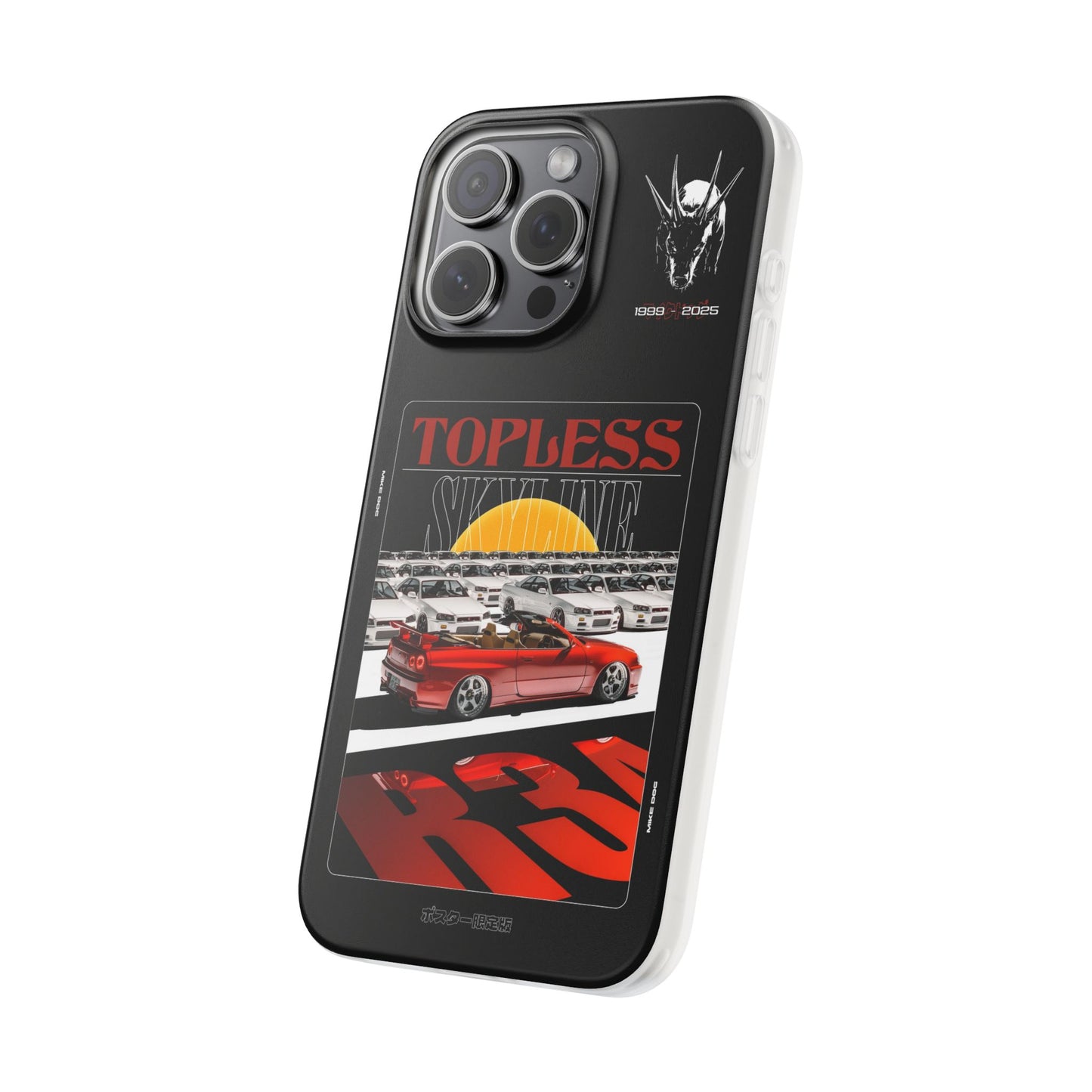 Red TOPLESS SKYLINE - iPhone Case