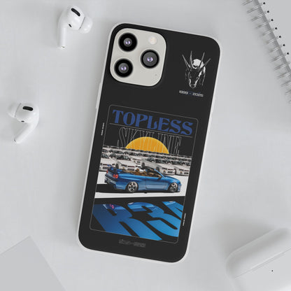 Blue TOPLESS SKYLINE - iPhone Case