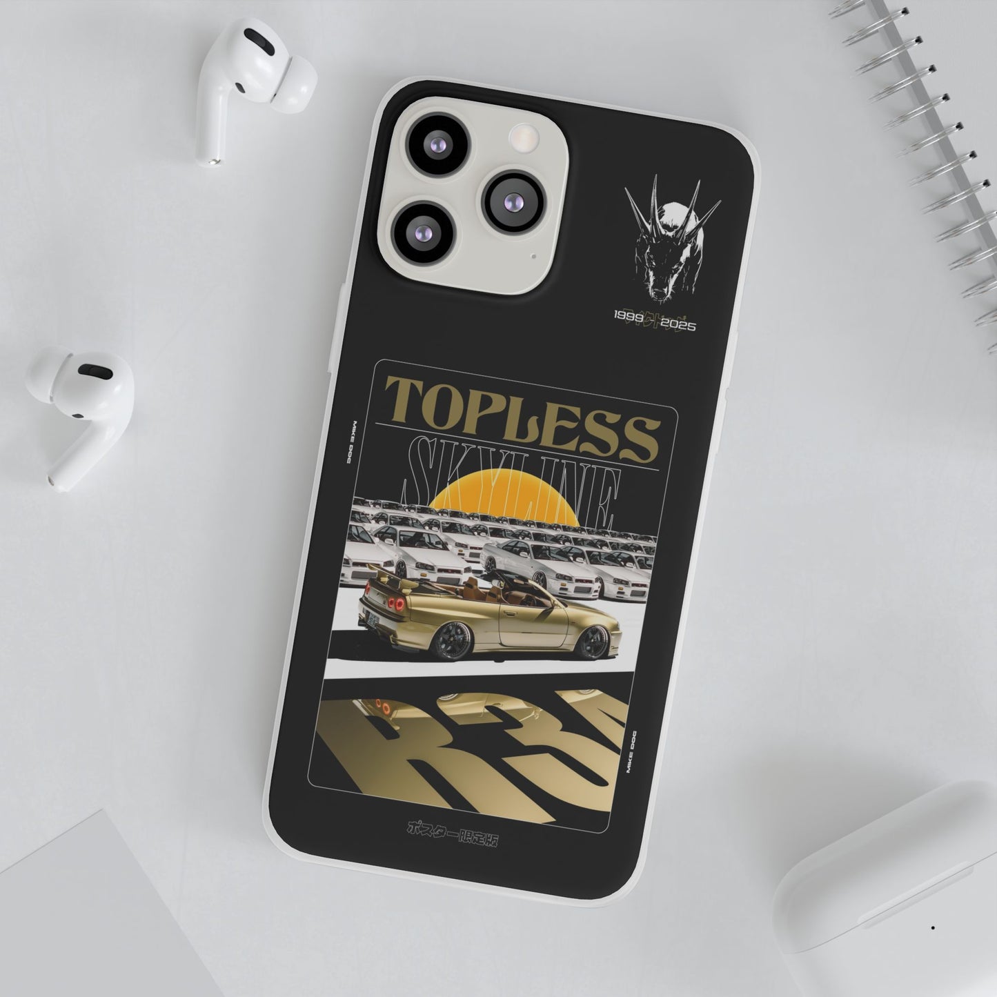 Gold TOPLESS SKYLINE - iPhone Case
