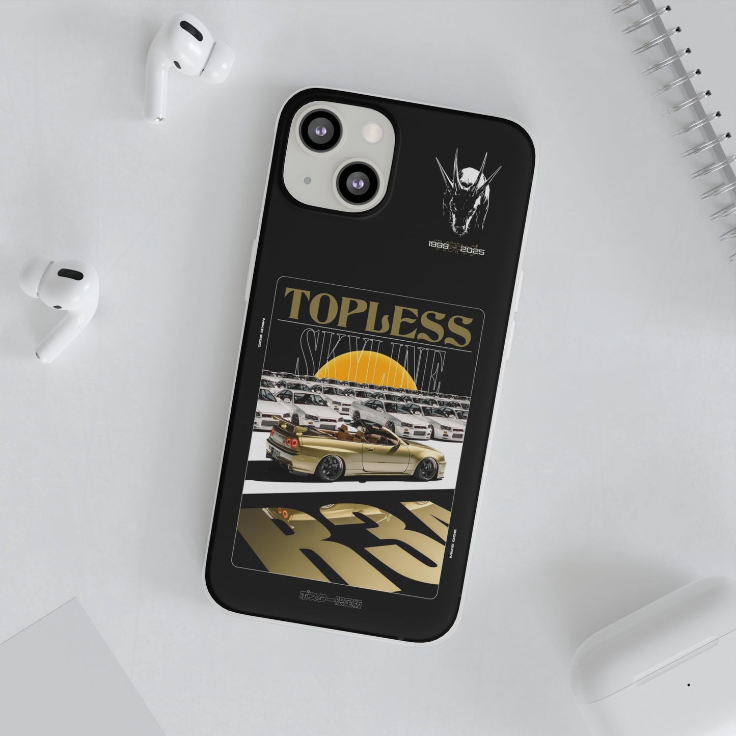 Gold TOPLESS SKYLINE - iPhone Case