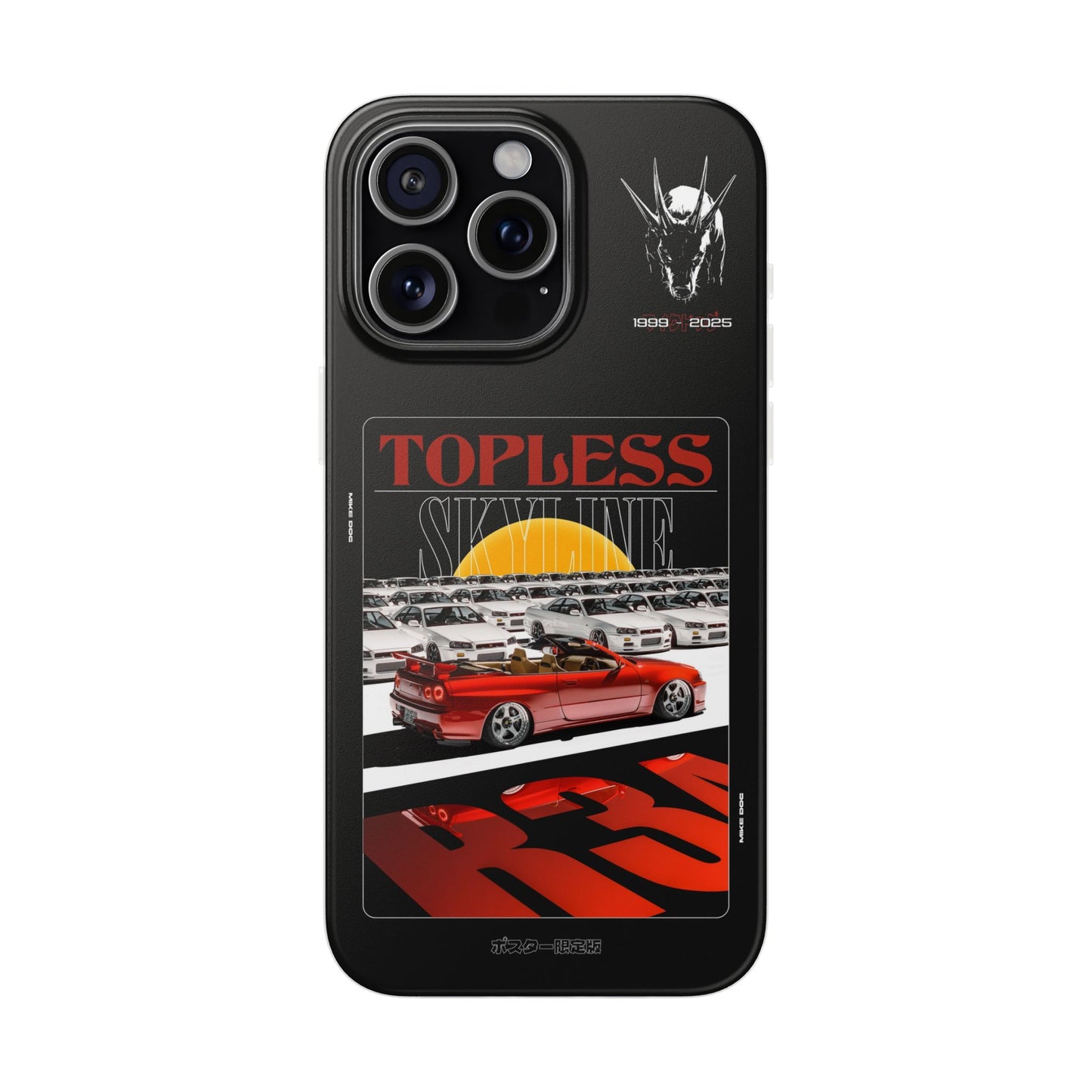 Red TOPLESS SKYLINE - iPhone Case
