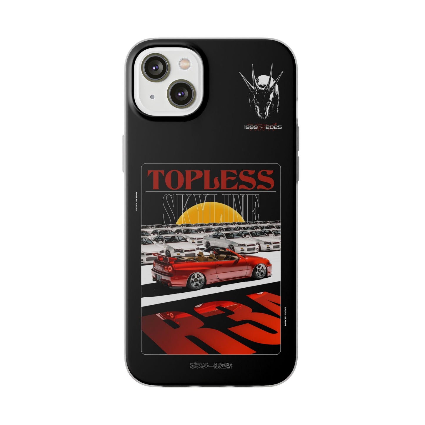 Red TOPLESS SKYLINE - iPhone Case