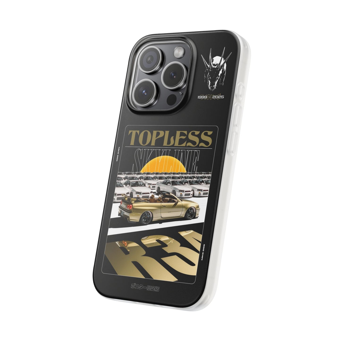 Gold TOPLESS SKYLINE - iPhone Case