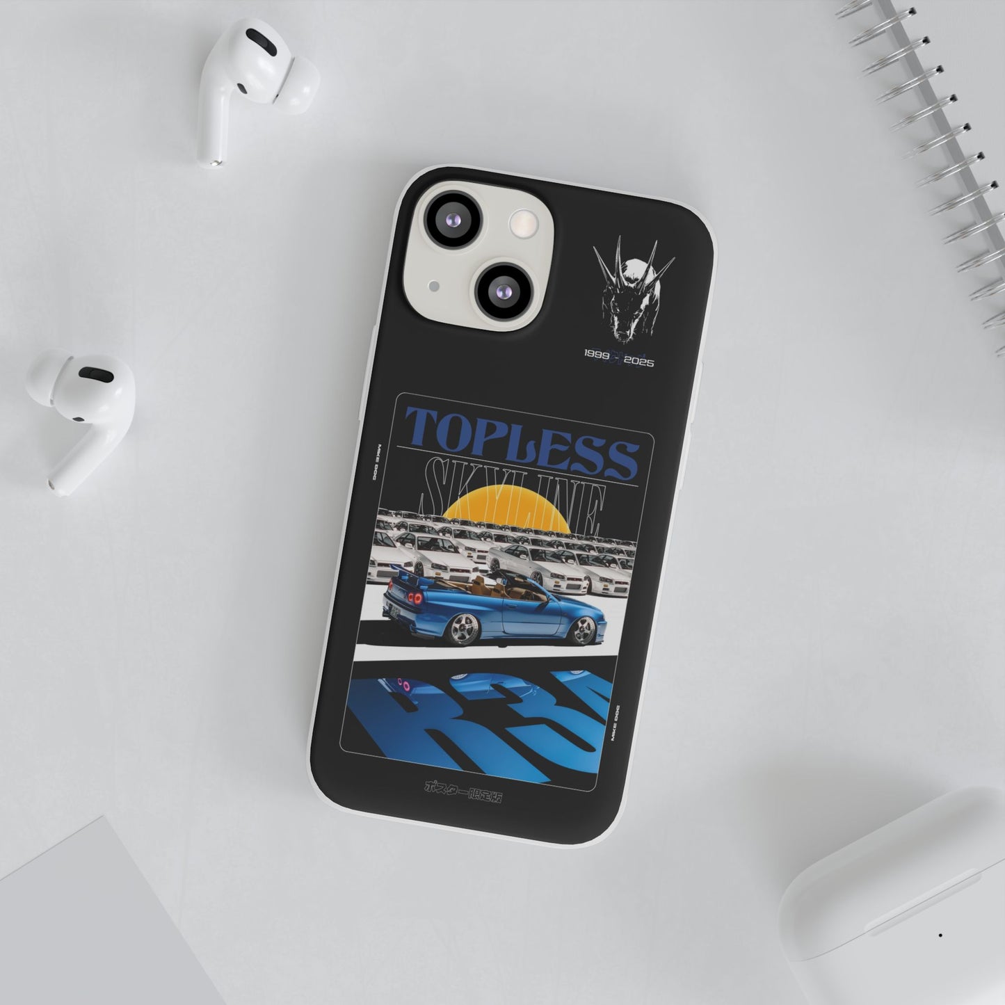 Blue TOPLESS SKYLINE - iPhone Case