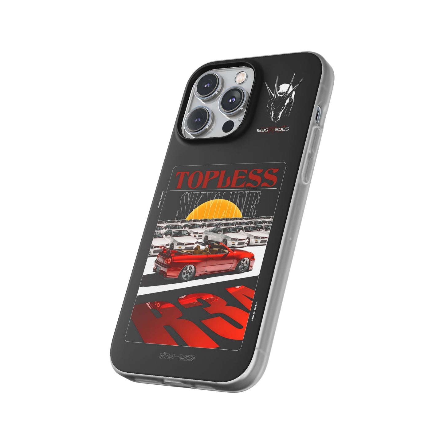 Red TOPLESS SKYLINE - iPhone Case
