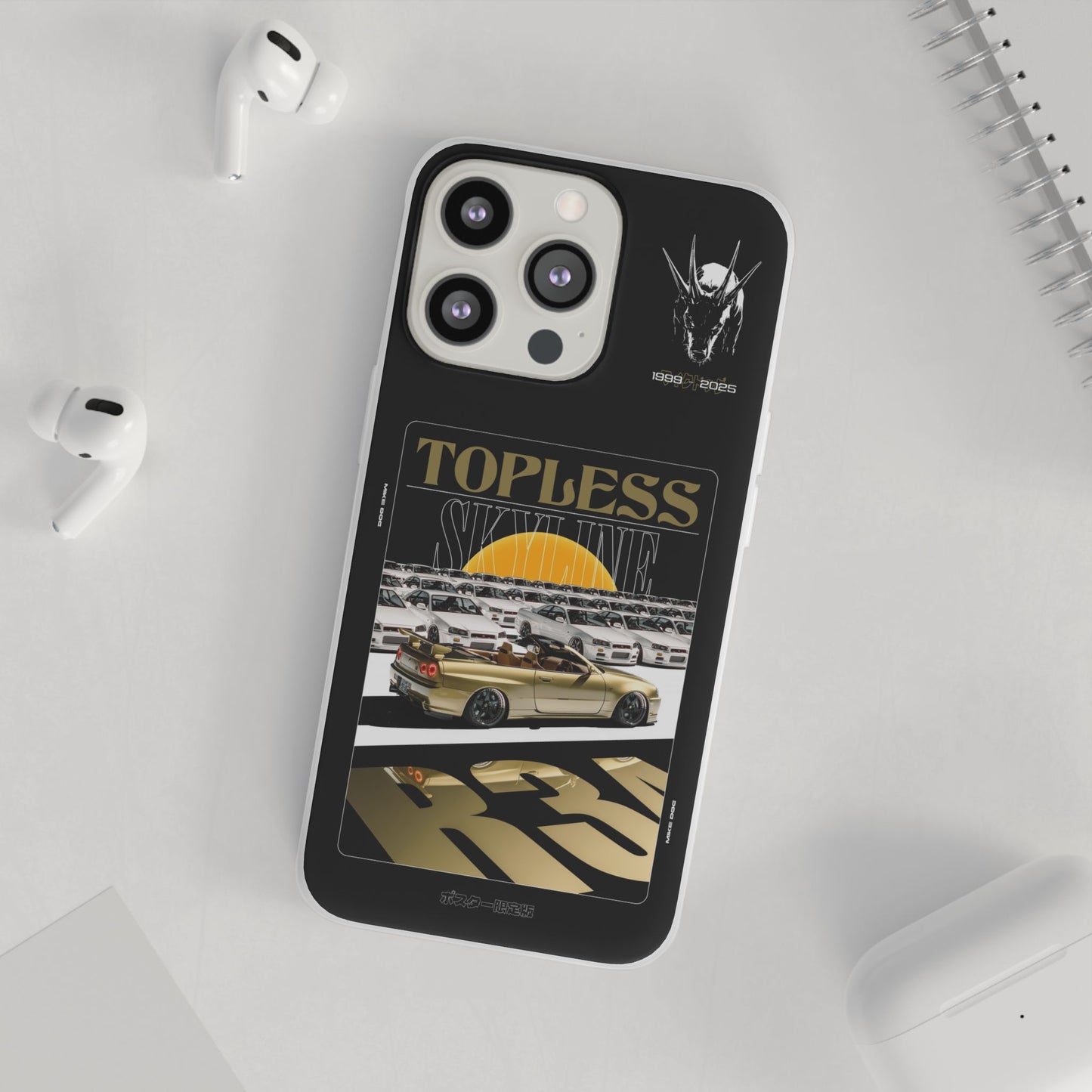 Gold TOPLESS SKYLINE - iPhone Case