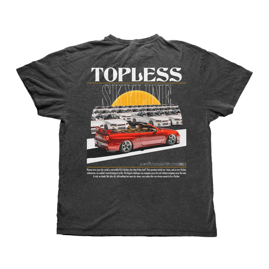 Red TOPLESS SKYLINE - Heavy T-Shirt